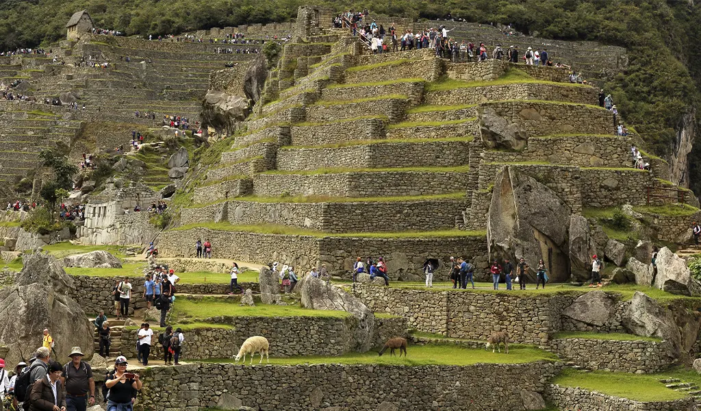 Tourists Machu Picchu